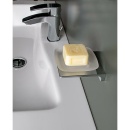 Evenes Erasmia soap dish with wall holder Zinc chrome-plated satinised glass 89 012 78 NEW