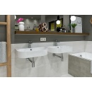 Evenes AREA wastafel BxHxD: 600x110x450 mm 1 kraangat keramisch wit NIEUW