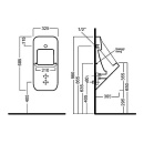 Evenes Urinal FUSION Zulauf von hinten 325x685x305 mm Keramik weiß NEU