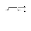 Geberit montageplaat offset enkel 601733001 NIEUW