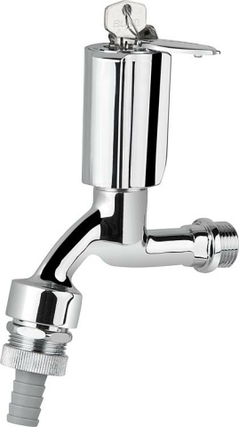 Schell Secur lockable outlet valve, with valve and RB DN15 1/2"", chrome 33520699 NEW