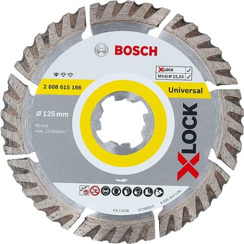 Disco de corte Bosch BOSCH® Diamond Standard para Universal con soporte X - Lock Ø 125 mm NUEVO