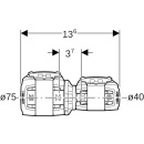 Geberit FlowFit redukcja PPSU, d75, d1=40mm 620037001 NOWOŚĆ