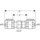 Geberit FlowFit screw connection SiBr, d20 620571001 NEW