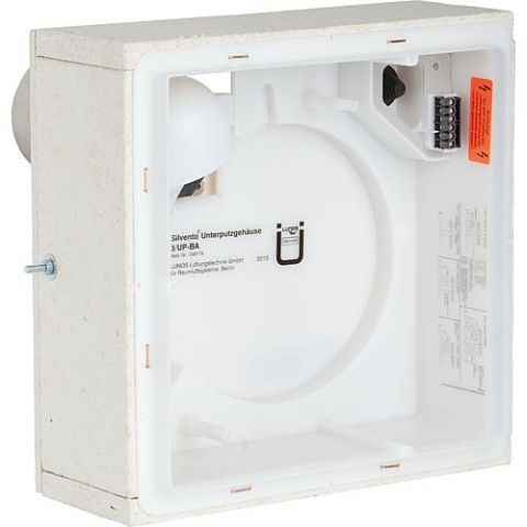 Lunos flush-mounted housing Silvento 3/UP-BA, drain connection DN80, rear, with fire protection 039 179 NEW