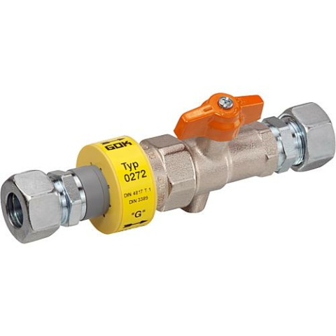 GOK ball valve with insulating piece and TSV, PN 4, bds 3/4"" 02 723 40 NEW