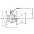 BEE Flanschkugelhahn aus Edelstahl PN 16 Typ 76 E DN 32...