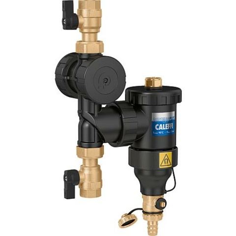Caleffi magnetite and sludge separator with dirt trap DIRTMAG Plus, 22mm clamp connection, with shut-off ball valves 545372 NEW