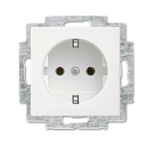 BJ SCHUKO socket outlet without plug 20 EUCR-914 alpine white Busch-balance SI NEW