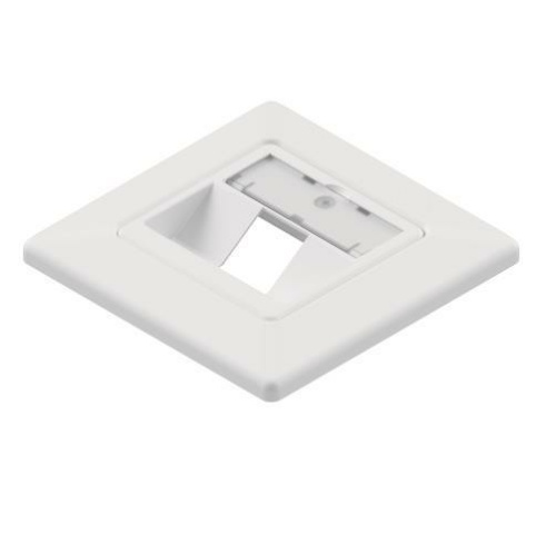 Logement de module EasyLan SL vide avec plaque centrale+cadre simple RAL9010 NEUF