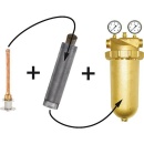 Verwarmingsfilter messing DN 32 (11/4"") AG, zonder filterset NIEUW