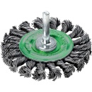 Lessmann Zopfrundbürste Ø 75 mm mit 6 mm Schaft, Stahldraht rostfrei 0,5 mm 417398 NEU
