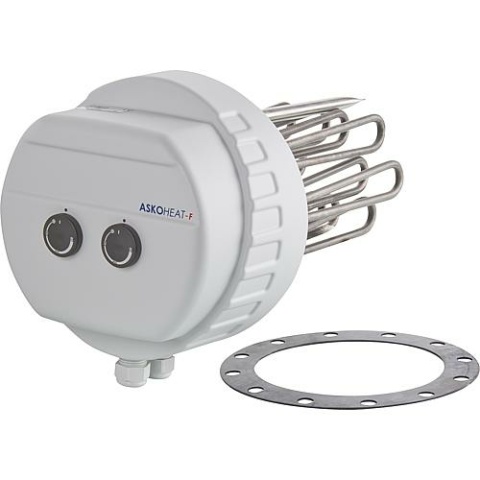 Grzejnik kołnierzowy Askoma 25,0/12,5 KW 3x400 V AC, Drm 240 mm Długość montażowa: 660 mm 012-1750 NOWOŚĆ