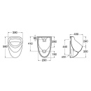 Evenes FULL orinatoio ingresso da dietro LxHxP:390x560x400 mm ceramica bianca NUOVO