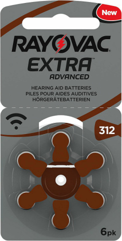 Rayovac Hörgerätebatterie 312AE 6er Blister NEU