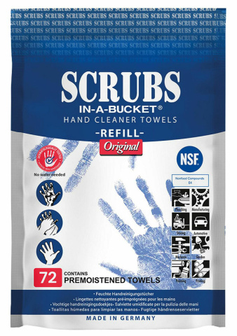 SCRUBS® toallitas para la limpieza de manos SCRUBS 72 recambios NUEVO