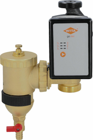 Circulation pump sludge separator set 40/60, heating optimisation set 180mm overall length NEW