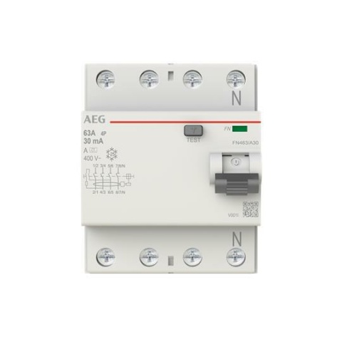 AEG Interrupteur différentiel 4x63A/0,03 FN463/A30 2CSF704156R1630 NOUVEAU