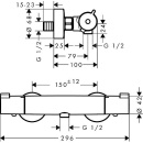 Hansgrohe wall-mounted shower thermostat Ecostat 1001 CL chrome NEW