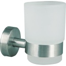 Becher AXIAL Glas satiniert, Edelstahl matt inkl....