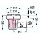 Chaudière Ecoulement de cave 36501 Couleur noire, en PP, DN 100 36501 NOUVEAU