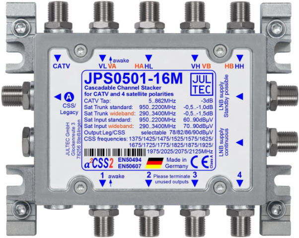 Multiconmutador monocable Jultec JPS0501-16M 5 a 1/16UB NUEVO