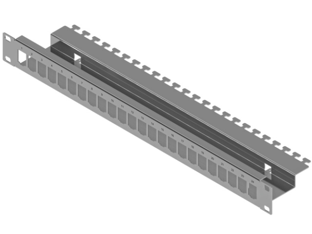 EasyLan fixLink D* 1HE 19" CKVFD0124E 24x Modul Edelstahl NEU