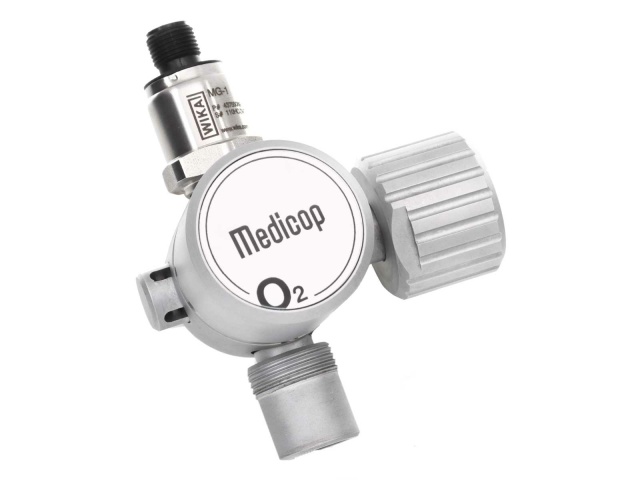 Medicop O2 EQSens Druckregler mit WIKA MG-1 Drucksensor NEU
