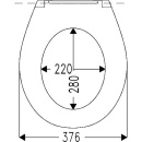 Hamberger Sanitary WC-Sitz Haromed Softclose, 5cm Sitzhöhe Haltergriffe grau 524644 NEU