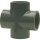Bänninger PVC-U - Adhesive fitting cross piece, 40 mm, adhesive socket on all sides 621.30.01.40 NEW
