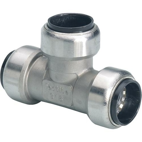 Aalberts Edelstahl-Steckfitting T-Stück (i/i/i) 28 mm TS13028 NEU