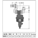 Caleffi sludge separator DIRTMAGSLIM with magnet type 545105 DN20 (3/4"")AG x IG Excenterver. 545205 NEW