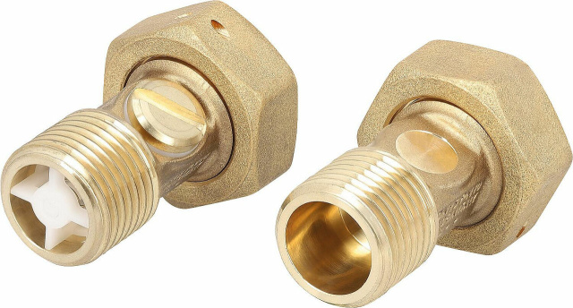 Watermeter aansluitset DN20(3/4") AG x DN25(1") ÜWM met terugslagklep NIEUW