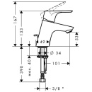 Hansgrohe Waschtischmischer Focus Ausladung 101 mm chrom 31730000 NEU
