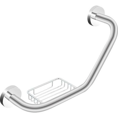 Evenes Eldrid bath handle with soap basket chrome-plated brass NEW