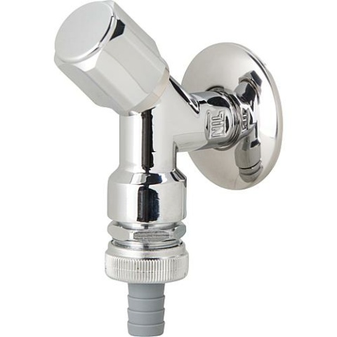 Nil afsluiter NILplus 1/2"" met ventiel en buisbeluchter, keramisch bovendeel, verchroomd 6831-K NIEUW