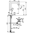 Hansa Waschtischmischer Hansapolo Ausladung 152 mm chrom Schwenkauslauf NEU