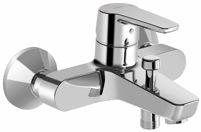 Mezclador Hansa de pared para bañera Hansapolo proyección 157 mm cromo NUEVO