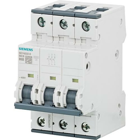 Interruttore Siemens, 10KA, 3 poli, B32A, 5SY4332-6 5SY4332-6 NUOVO