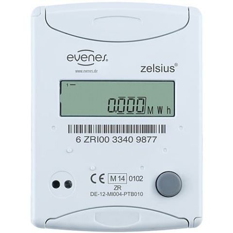 Evenes compacte zonnewarmtemeter DN 20, 1""AG x 130mm debiet 2,5m³/h, incl. ijkkosten NIEUW