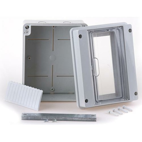 HUP Elektrotechnik small distribution board grey, 1x8 machines LxHxD: 202x162x98mm NEW