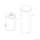 BOSCH Pufferspeicher STORA BH 120-5 1 A für Wärmepumpen, 980x600, 120 L, silber 7735501535 NEU