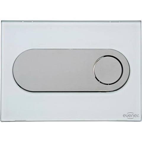 Evenes Emon flush plate glass - white, round Actuation from the front (UP 189) NEW