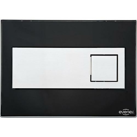 Evenes Emon glass flush plate - black, angular Actuation from the front (UP 189) NEW