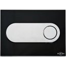 Placca da incasso in vetro Evenes Emon - nera, rotonda...