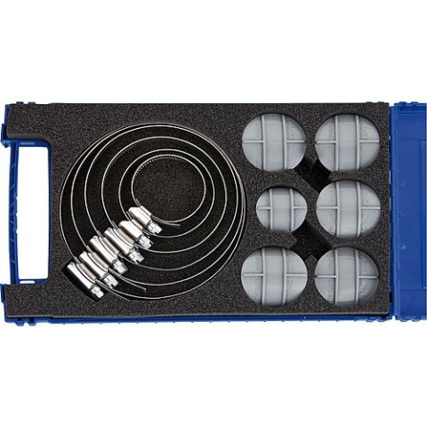 Coffret de réparation Airfit pour tuyaux dévacuation DN40/50/75/90/110/125, y compris colliers de serrage en acier inoxydable, 12mm, W4 45000RS NOUVEAU