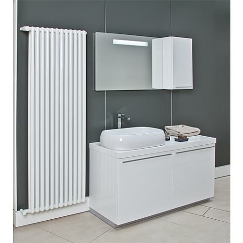 Fondital aluminium tubular radiator Tribeca RAL 9010, type 1400 x 12 sections NEW