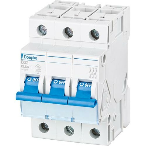 Disjoncteur de protection de ligne Doepke DLS 6H B32-3 6KA 3 pôles NEUF