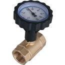 Weinmann & Schanz solar ball valve 1`` IG with gravity brake Thermometer handle blue NEW