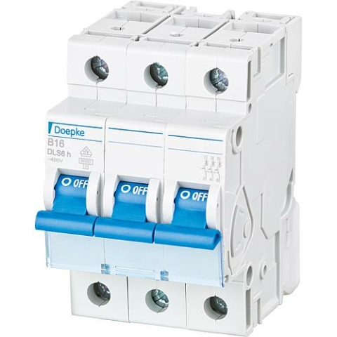 Interruptor automático en miniatura Doepke DLS 6H B16-3 6KA tripolar NUEVO